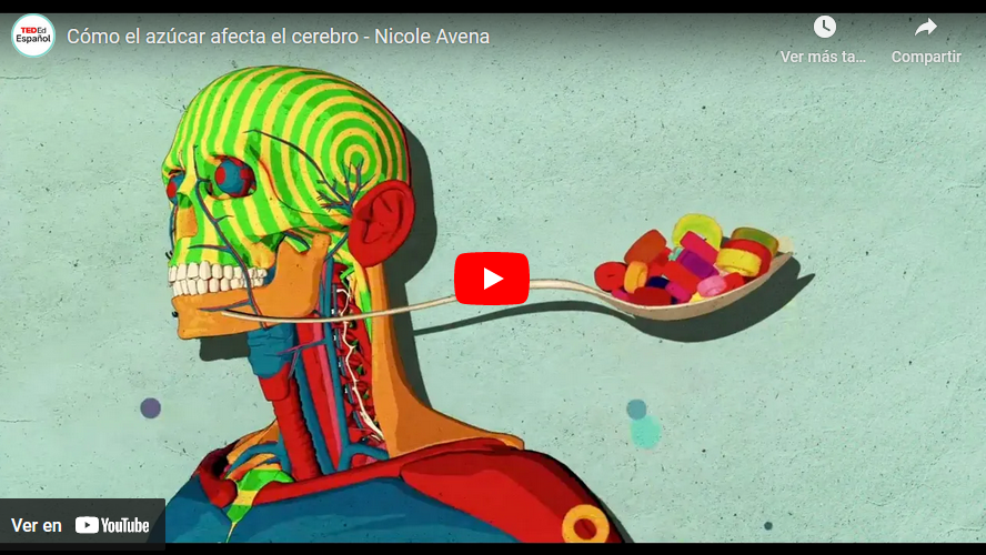 Carátula YouTube Cómo el azúcar afecta al cerebro-Nicole Avena