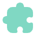Icono puzzle. Reconocimiento sensorial